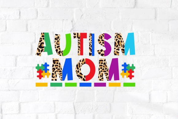 Autism Mom Awareness Leopard SVG Graphics and Crafts