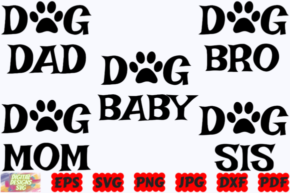 Dog Family SVG Dog Dad SVG Dog Mom Graphics and Crafts Review