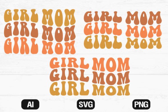 Girl MOM Retro Wavy Svg File, T-shirt Review