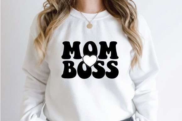 Mom Boss - Retro SVG Design for Graphics and Crafts