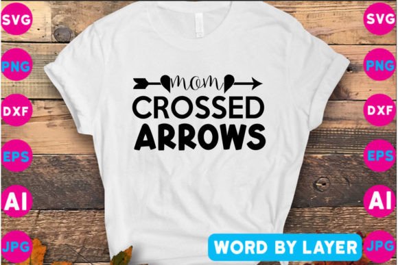 Mom Crossed Arrows SVG Design for Graphics and Crafts