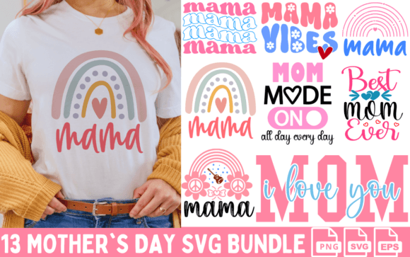 Mother s Day SVG Design Bundle-Moms SVGs